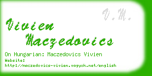 vivien maczedovics business card